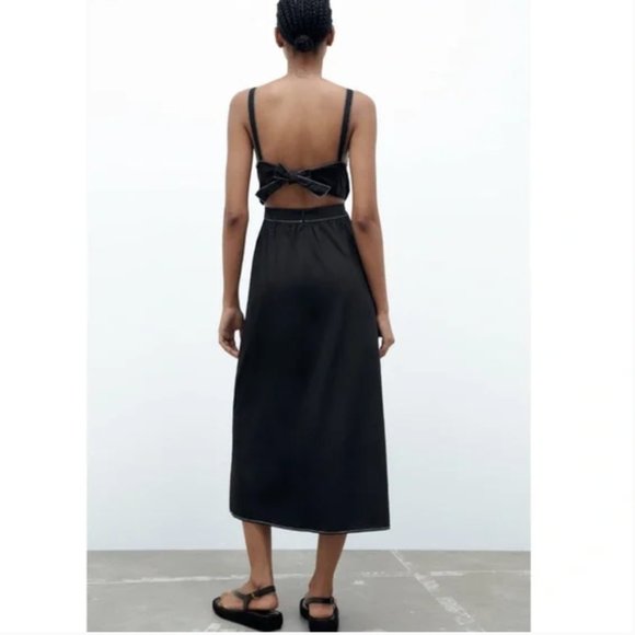Zara Black Maxi Dress - Picture 3 of 9